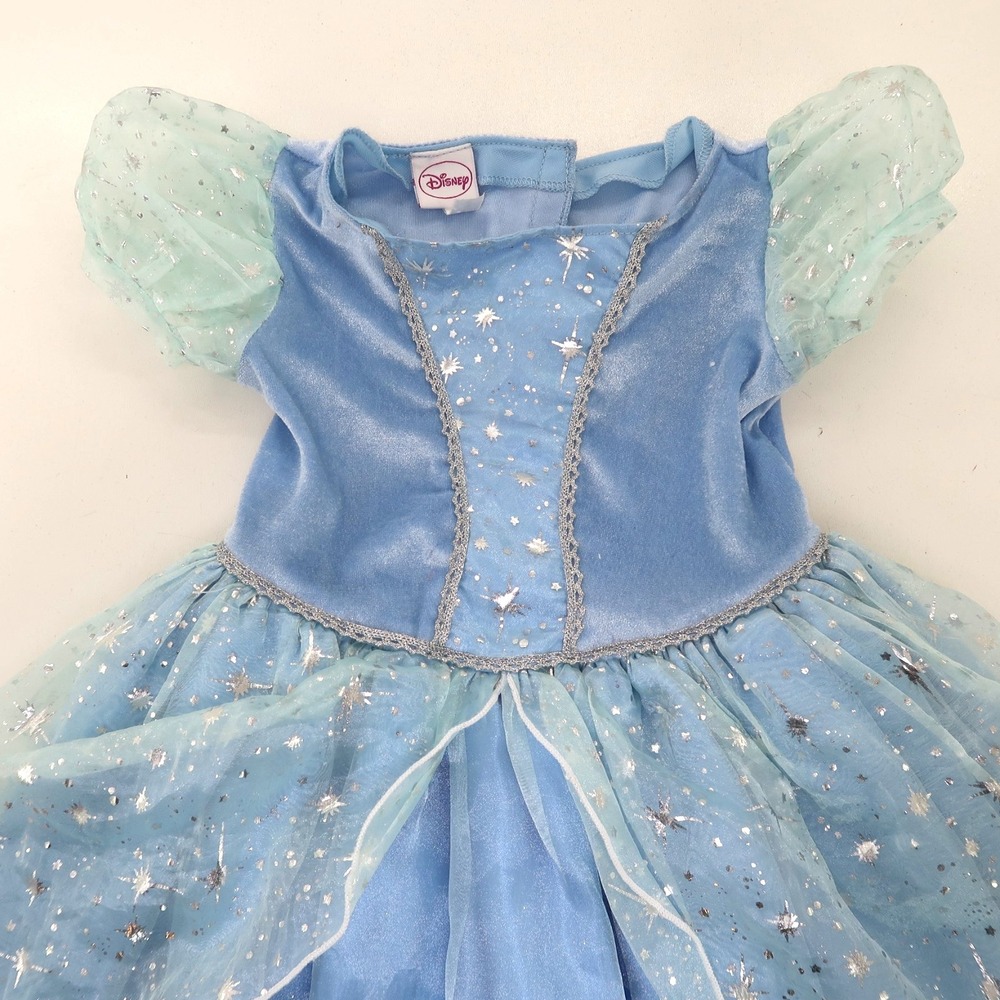 Disney Store Princess Cinderella Costume Ball Gown Dress XS 3T Blue cosplay